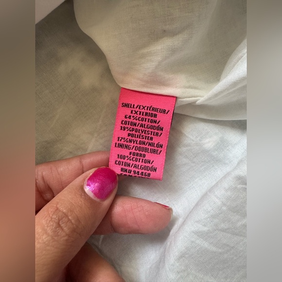 Betsey Johnson Blue & White Floral Grid Burnout Fit Flare Dress - Picture 9 of 10